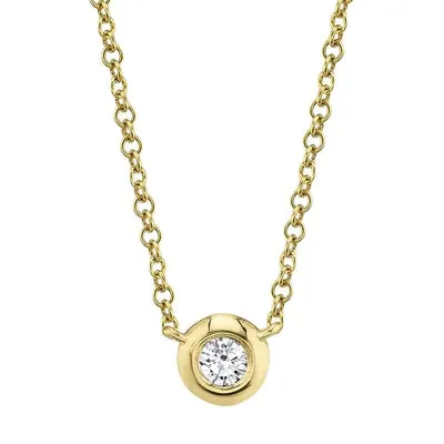 0.10ctw Diamond Bezel Necklace