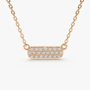0.11CTW Diamond Bar Necklace