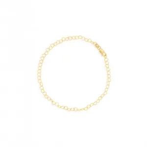 10K Gold Heart Chain Bracelet