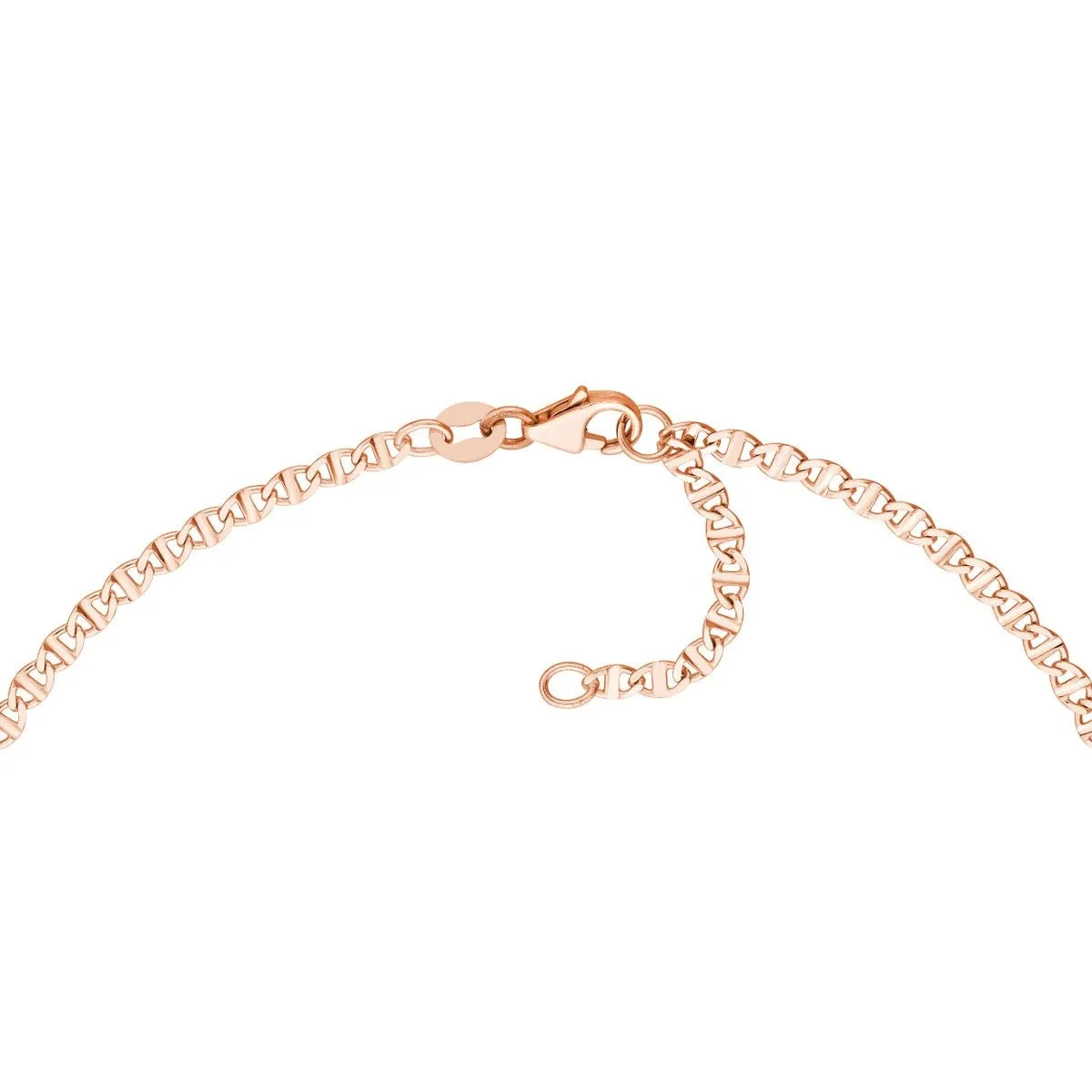 14K Gold Adjustable Flat Mariner Chain Anklet