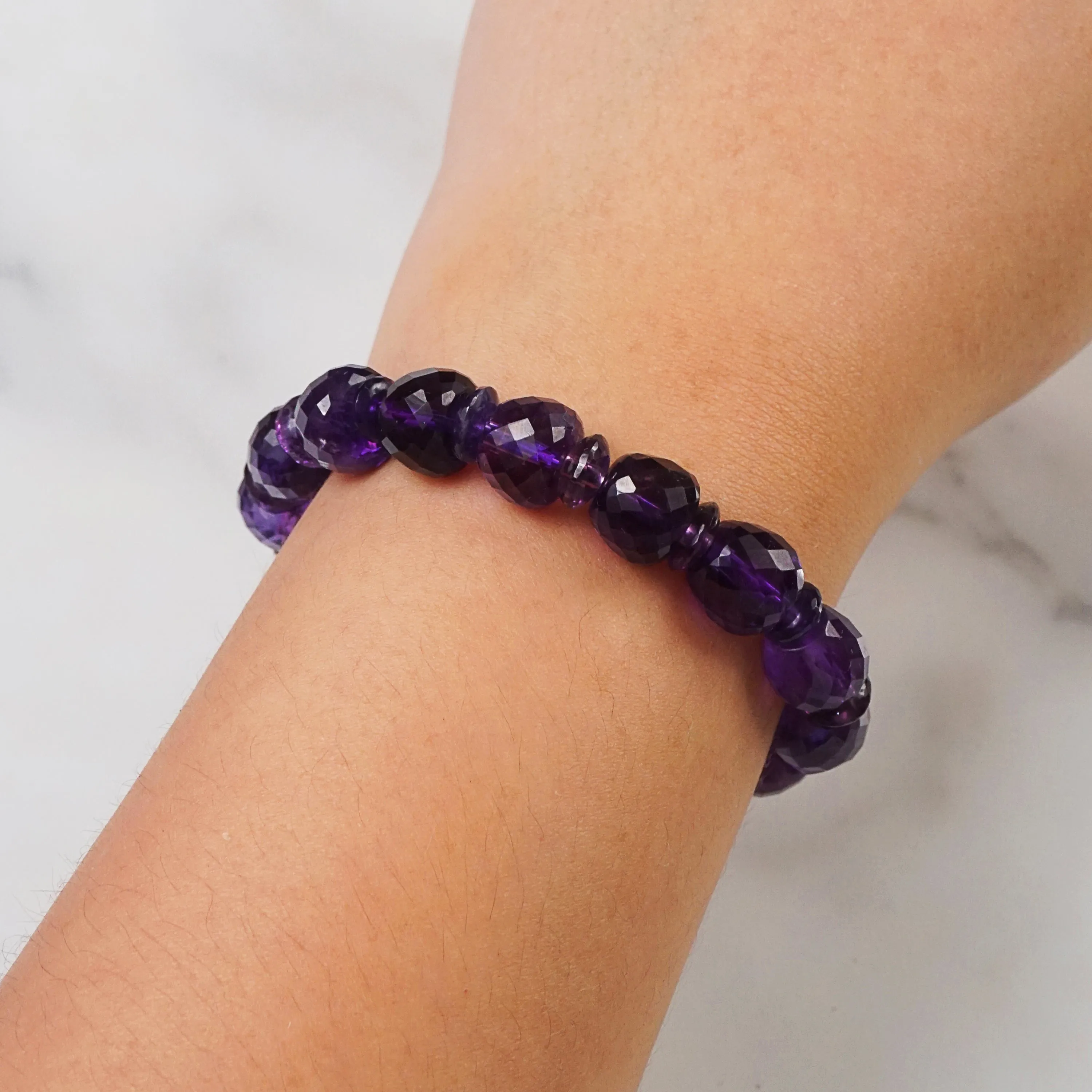A-Grade Amethyst Faceted Apple
