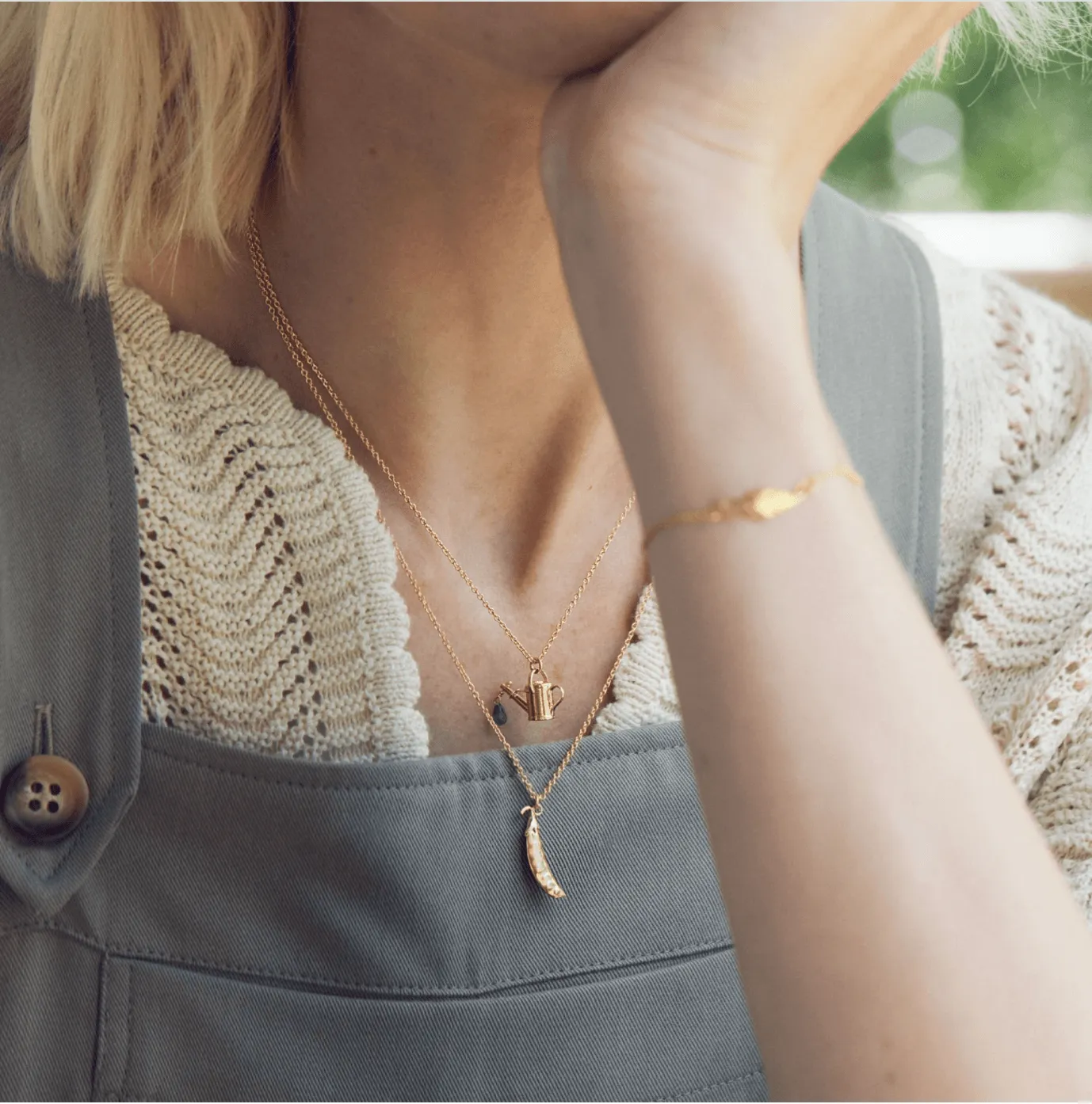 Alex Monroe Gold Watering Can Necklace