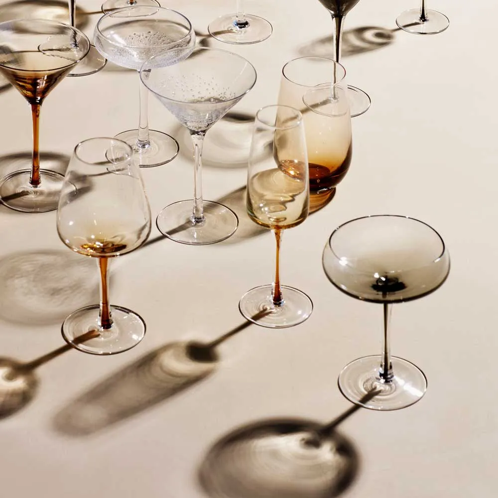 Amber White Wine Glass