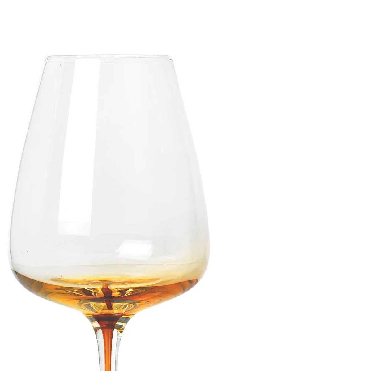 Amber White Wine Glass