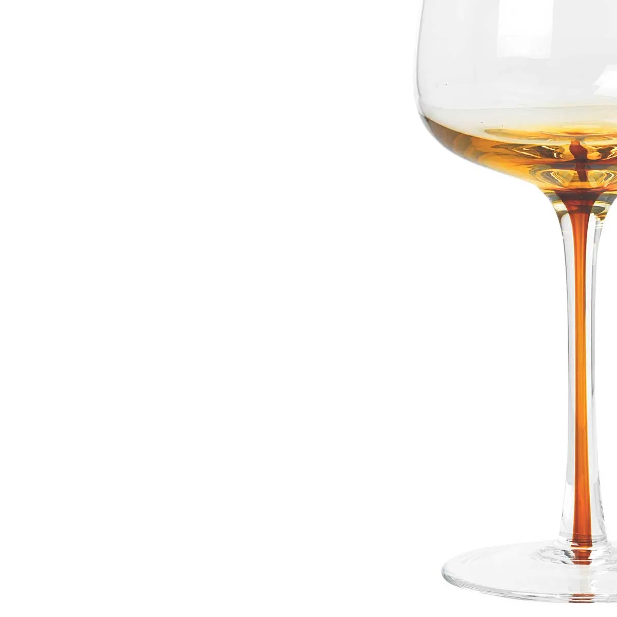 Amber White Wine Glass