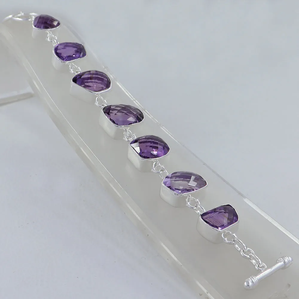 Amethyst 925 Sterling Silver Bracelet