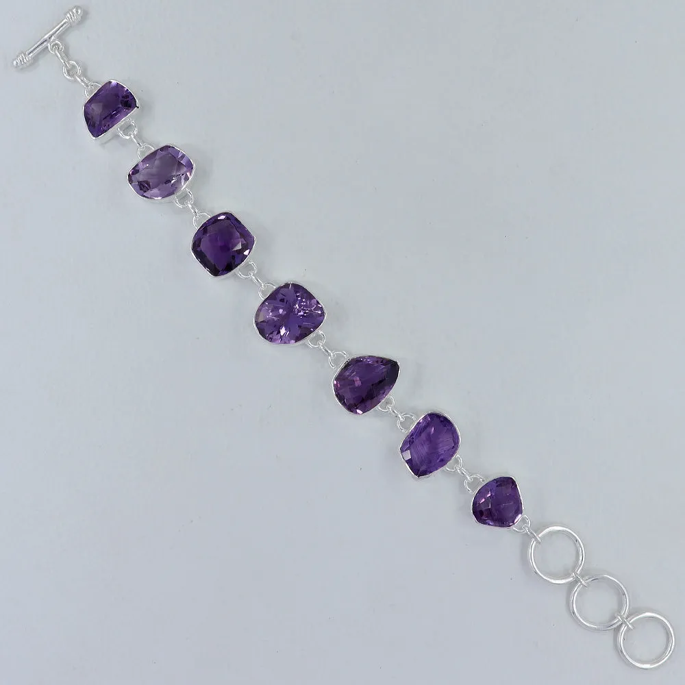 Amethyst 925 Sterling Silver Bracelet