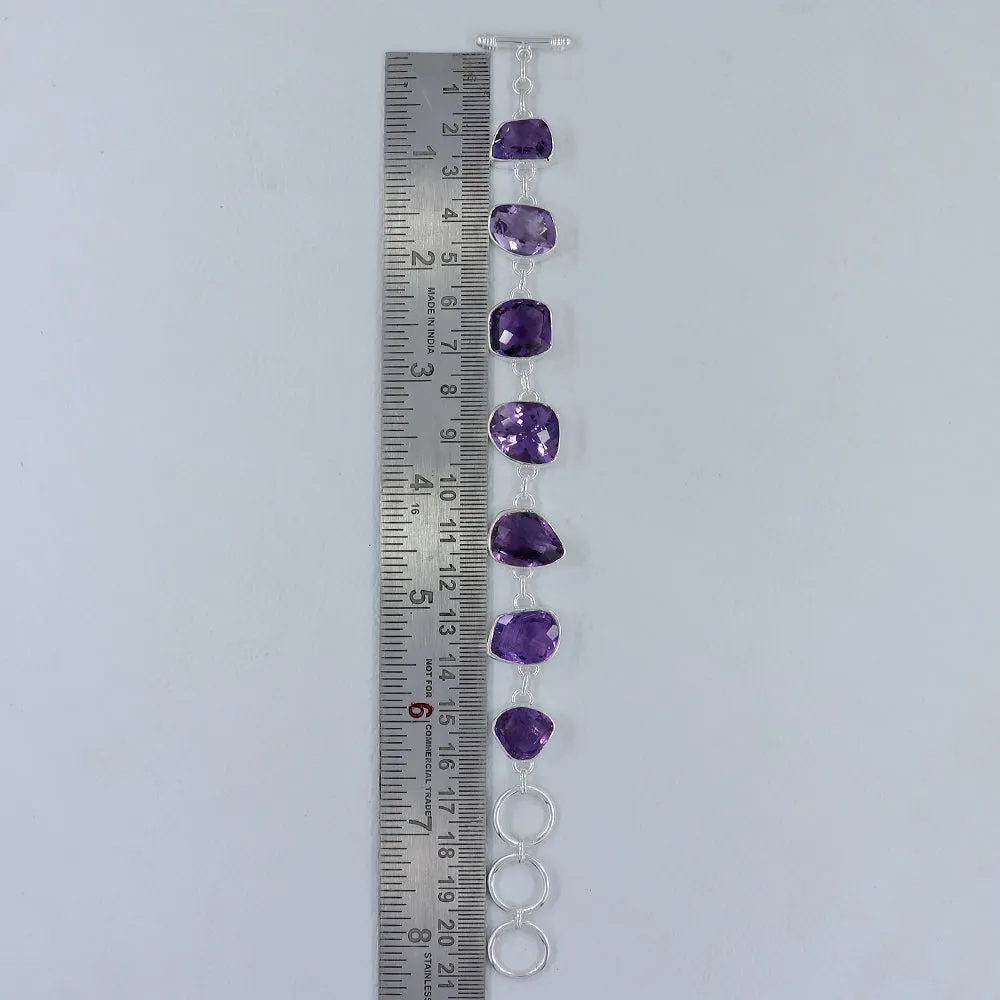 Amethyst 925 Sterling Silver Bracelet