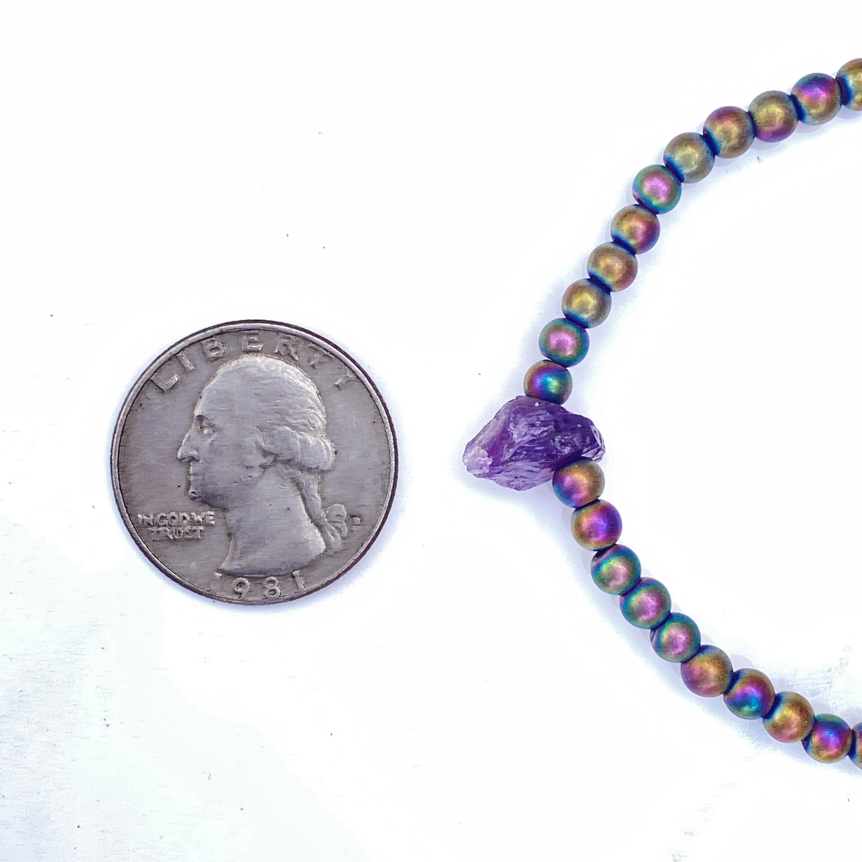 Amethyst and Hematite Bracelet