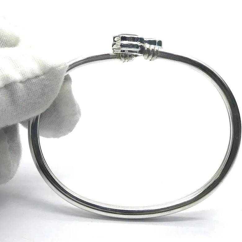 Amethyst Cuff Bracelet Bangle, Oval Cabochons, 925 Sterling Silver