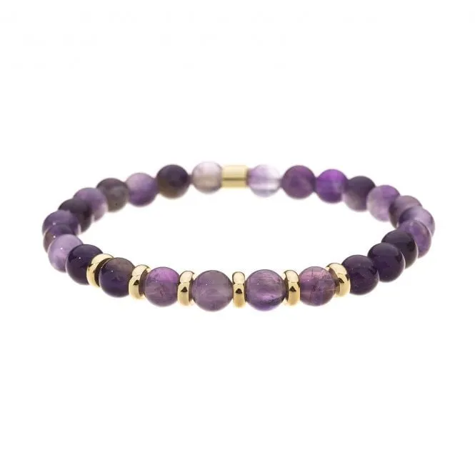 Amethyst Semi Precious 6mm Stone Bracelet