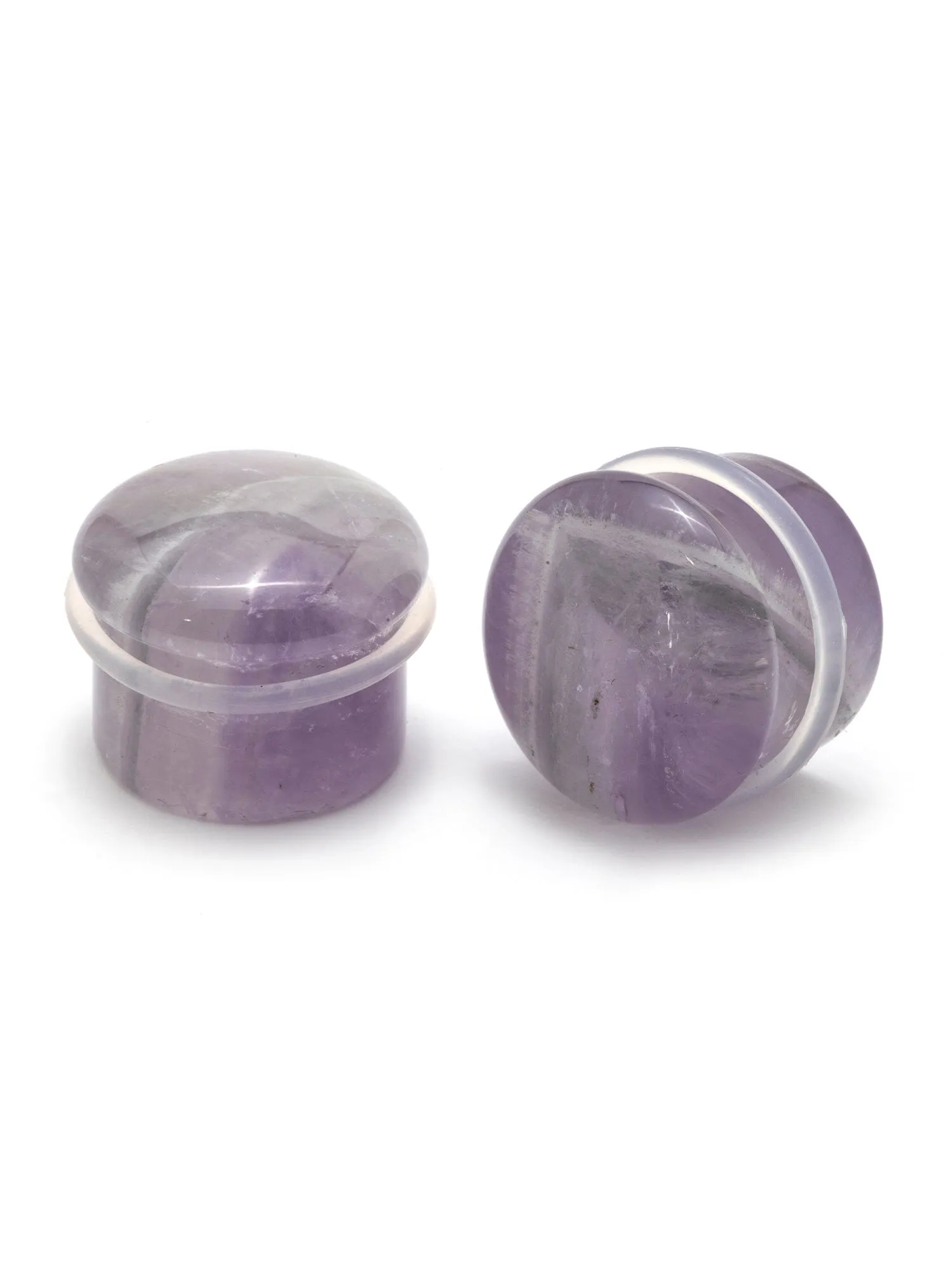 Amethyst Single Flared Stone Plugs