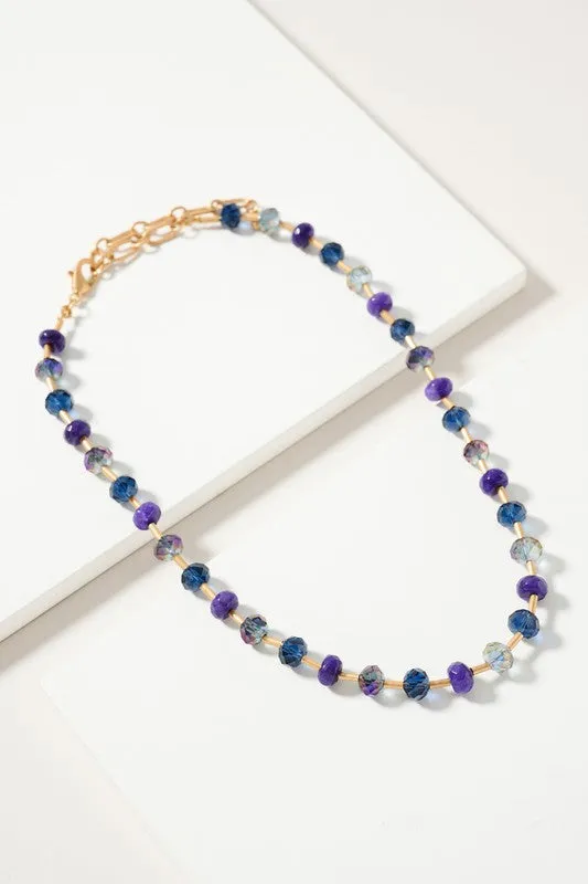 Aurora Glass Bead Necklae