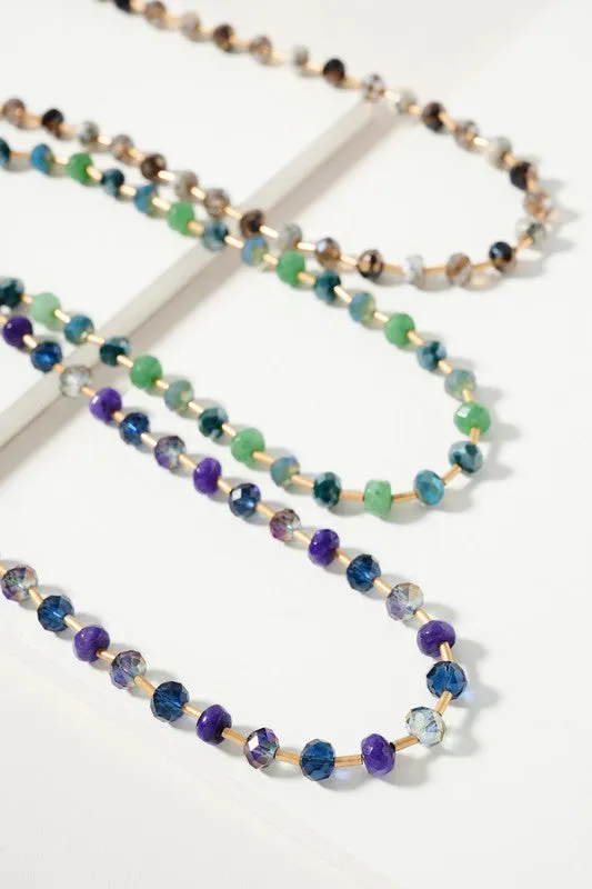 Aurora Glass Bead Necklae