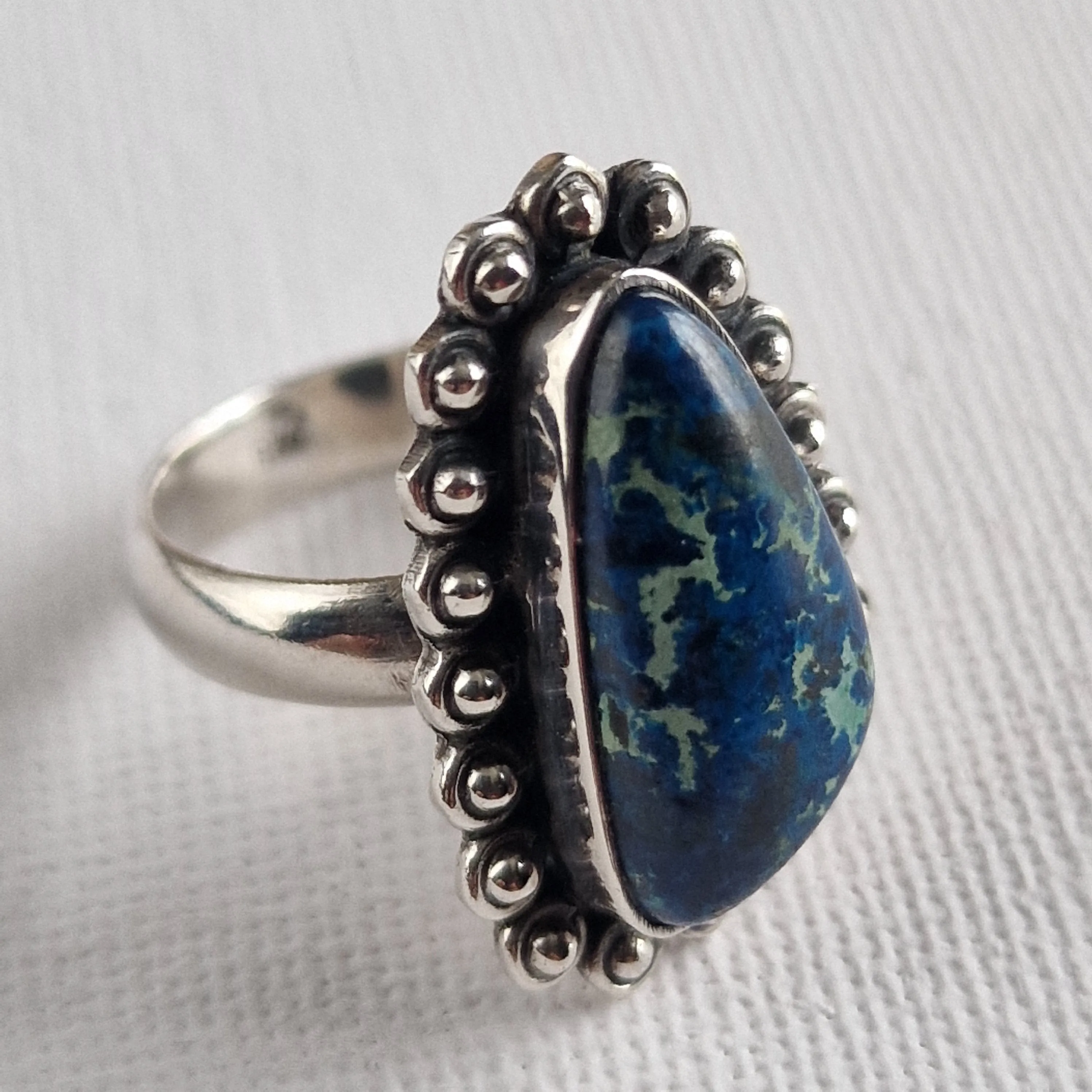 Azurite Vintage Handmade Sterling Silver Ring
