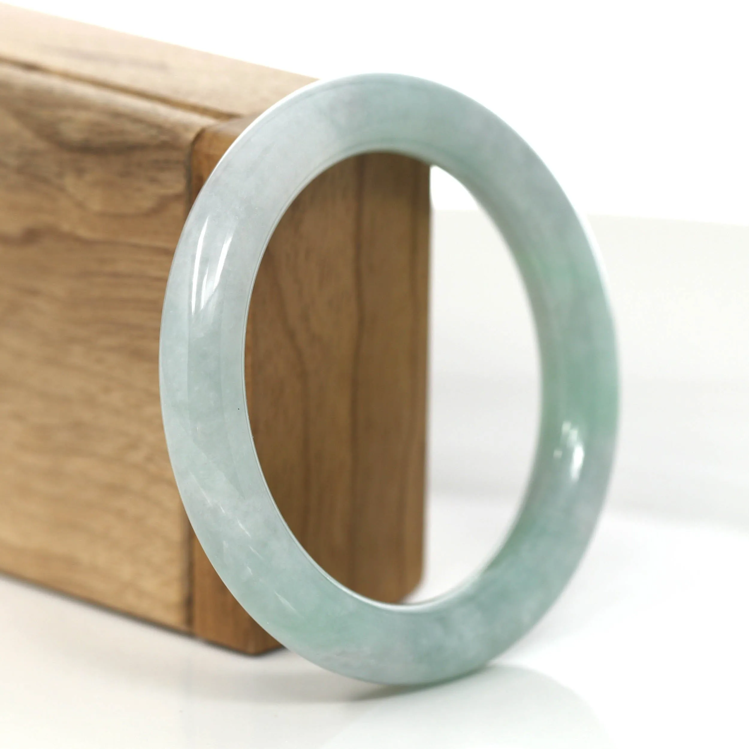 Baikalla Classic Real Jade Jadeite Bangle Bracelet ( 56.38 mm )#848