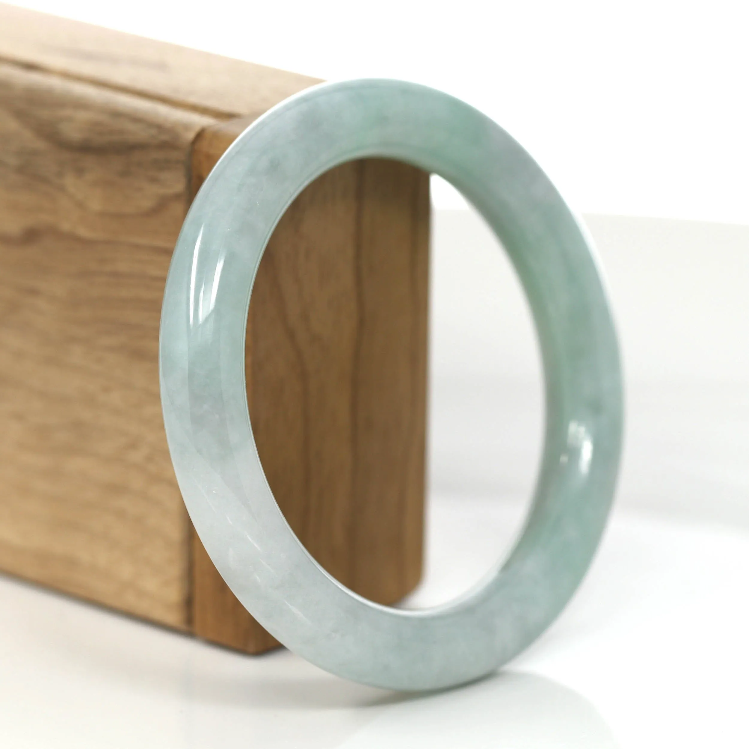 Baikalla Classic Real Jade Jadeite Bangle Bracelet ( 56.38 mm )#848