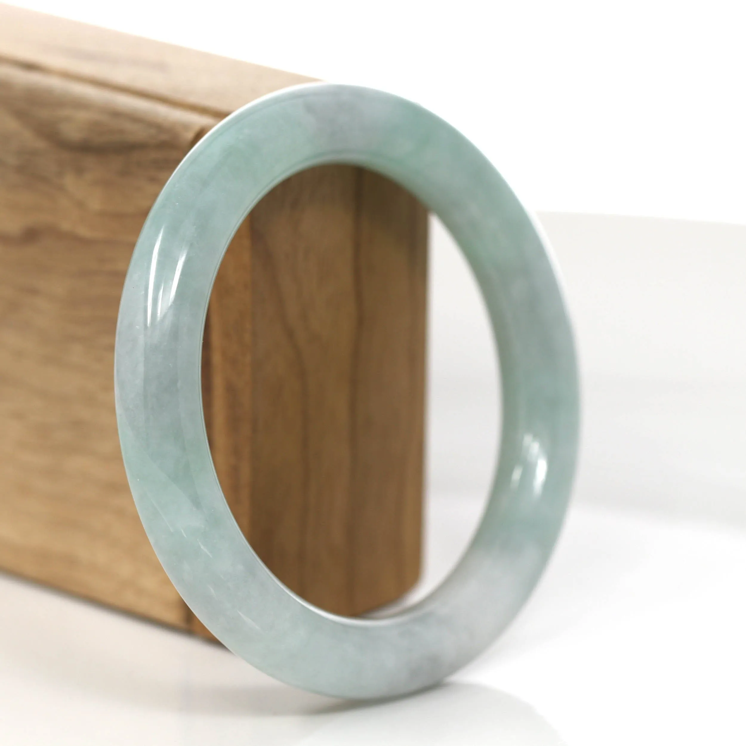 Baikalla Classic Real Jade Jadeite Bangle Bracelet ( 56.38 mm )#848