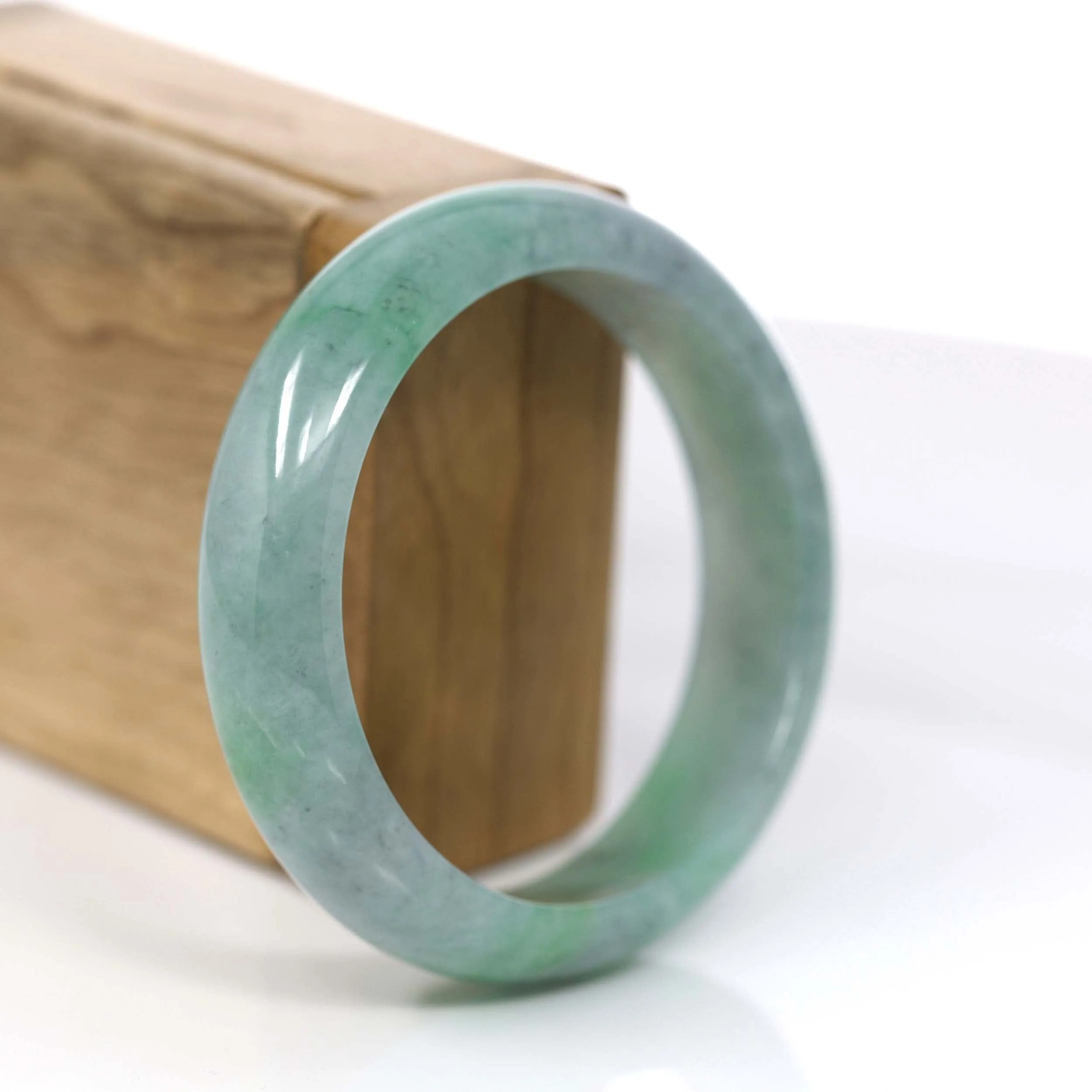 Baikalla™ "Classic Bangle" Genuine Jadeite Jade Part Imperial Green Bangle Bracelet (58.06mm) #927