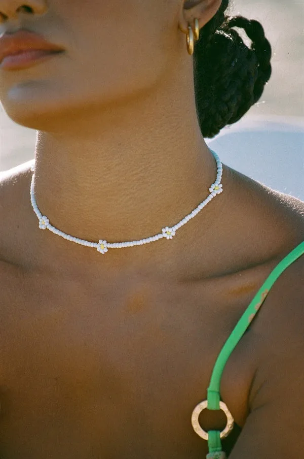 Beaded Daisy Necklace