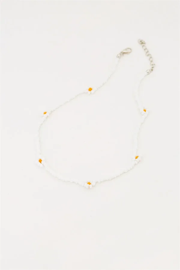 Beaded Daisy Necklace