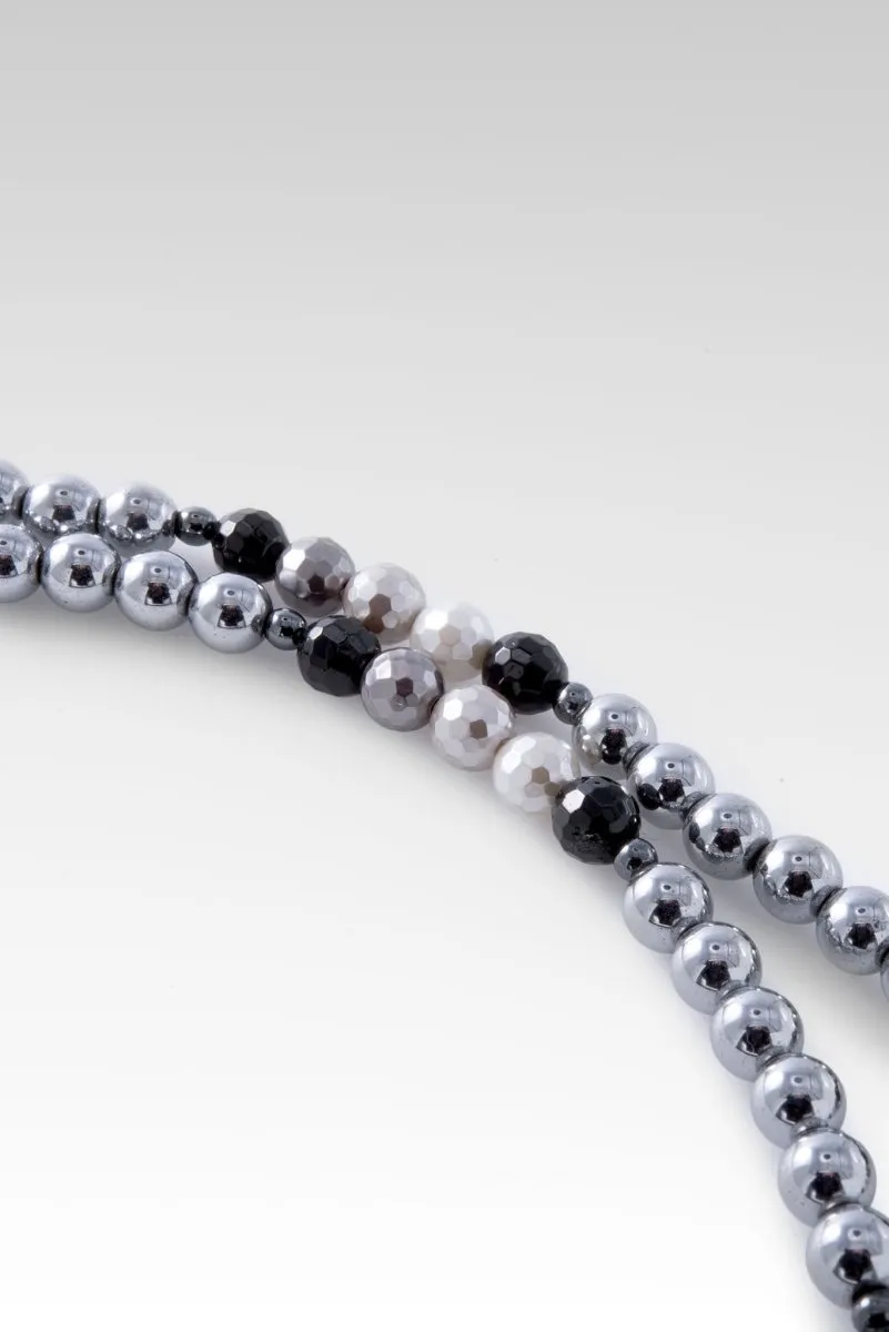 Beaded Hematite Necklace™ in Watermark