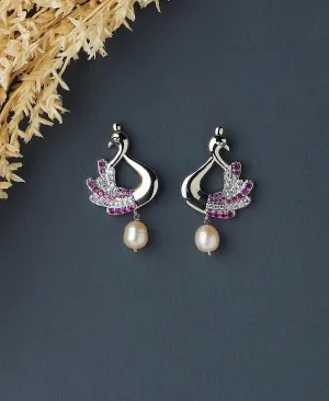Beautiful Peacock Pearl hanging Earring