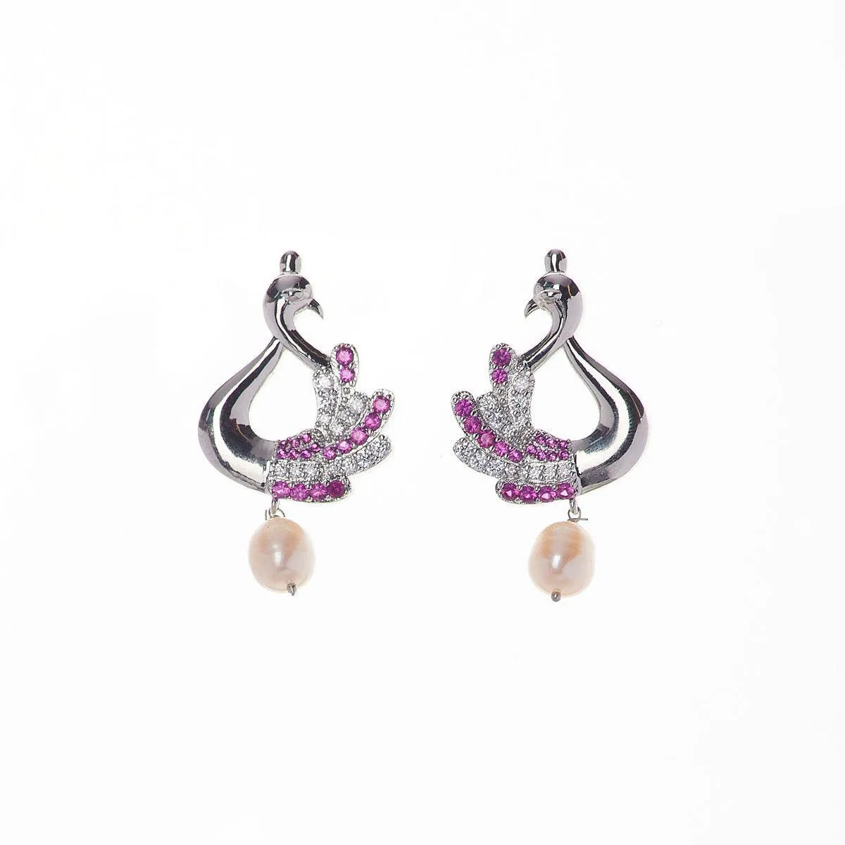 Beautiful Peacock Pearl hanging Earring