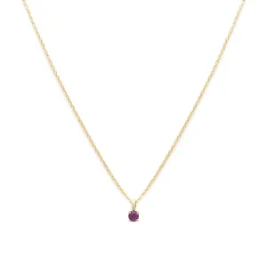 Birthstone Necklace | Gold & Garnet