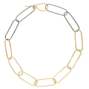 Black   Gold Luxe Chain Bracelet