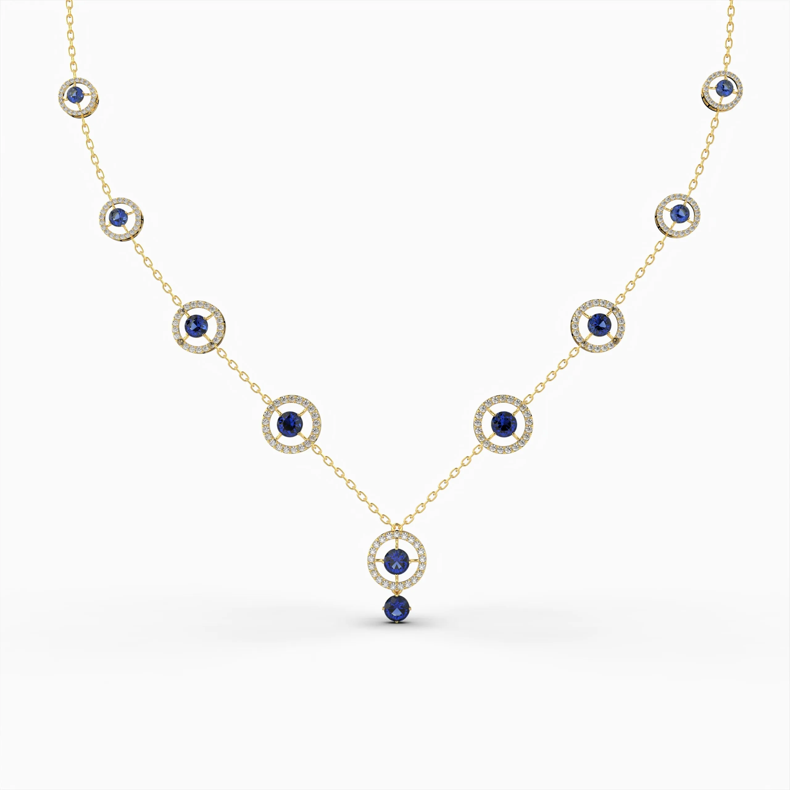Blue Sapphire Necklace - Valeriya