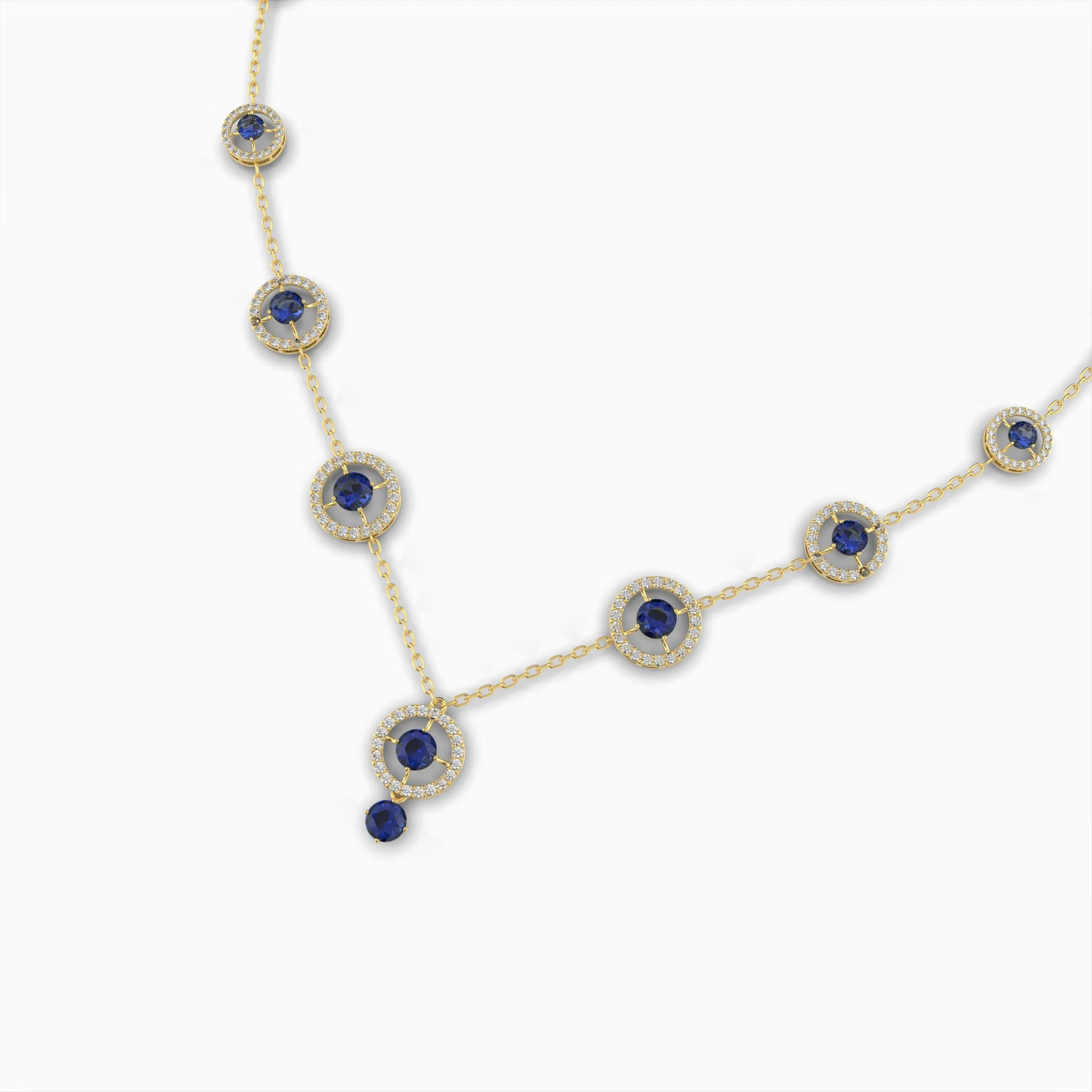 Blue Sapphire Necklace - Valeriya
