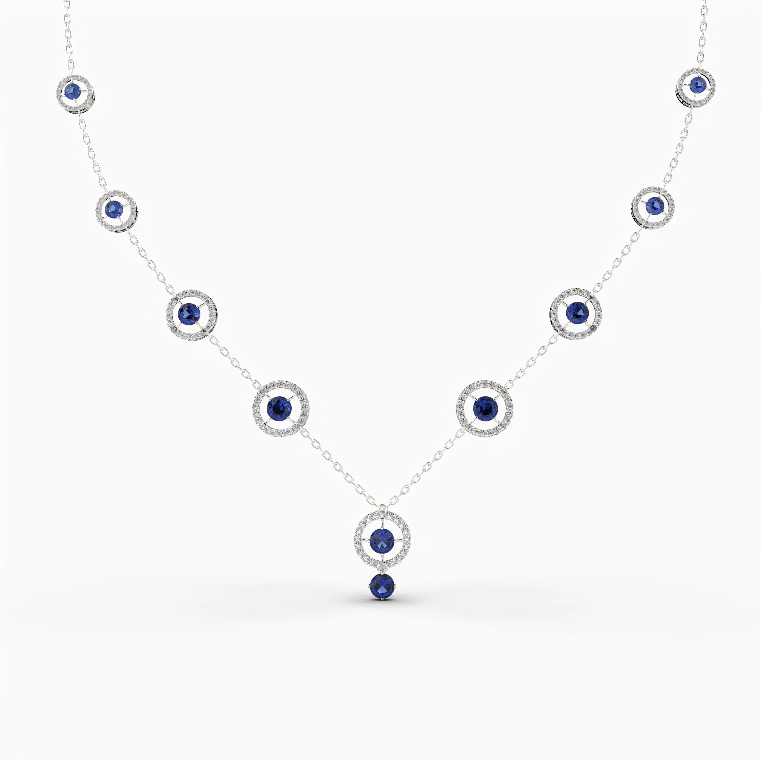Blue Sapphire Necklace - Valeriya