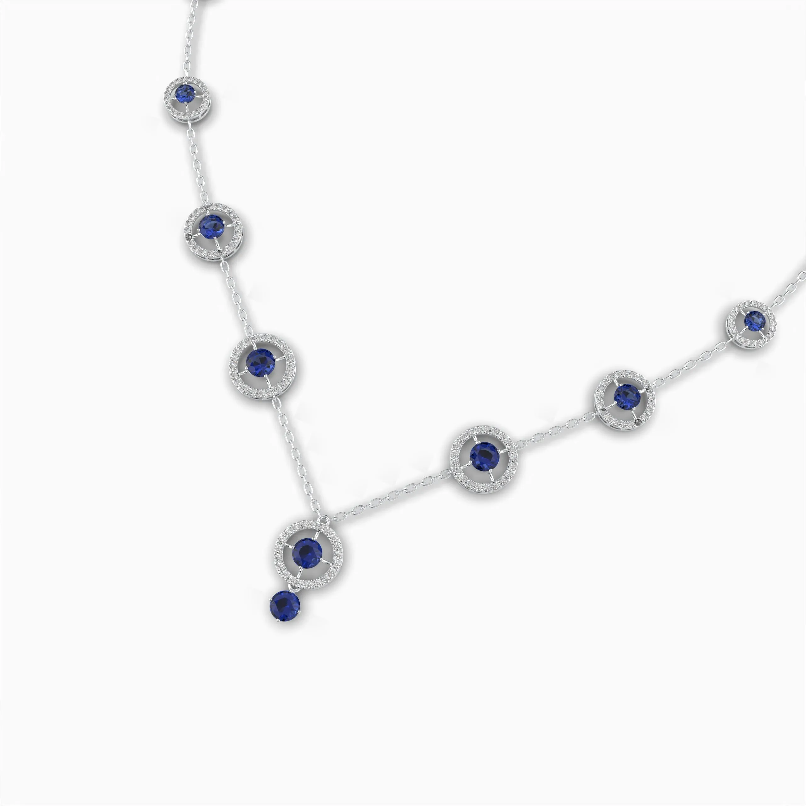 Blue Sapphire Necklace - Valeriya