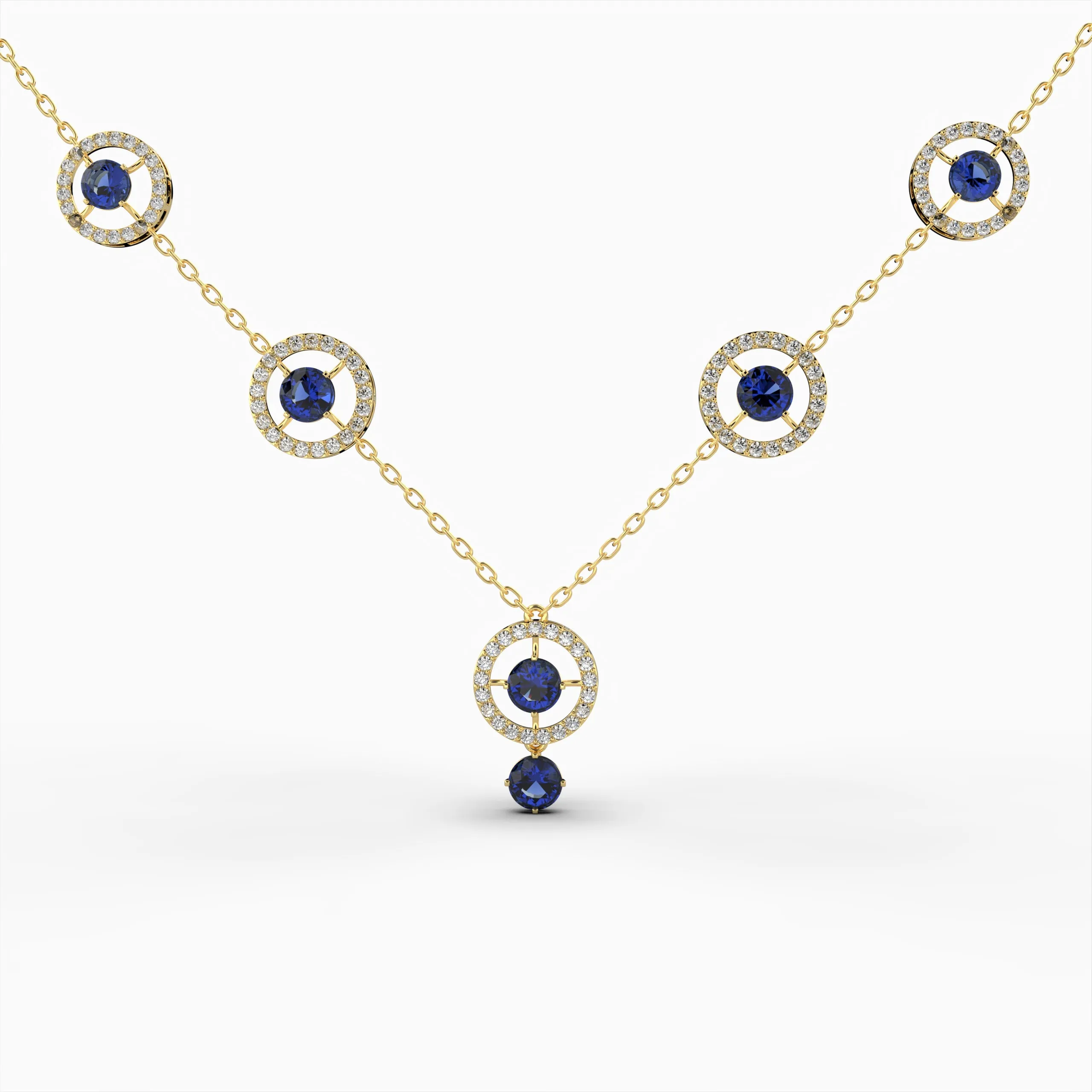 Blue Sapphire Necklace - Valeriya