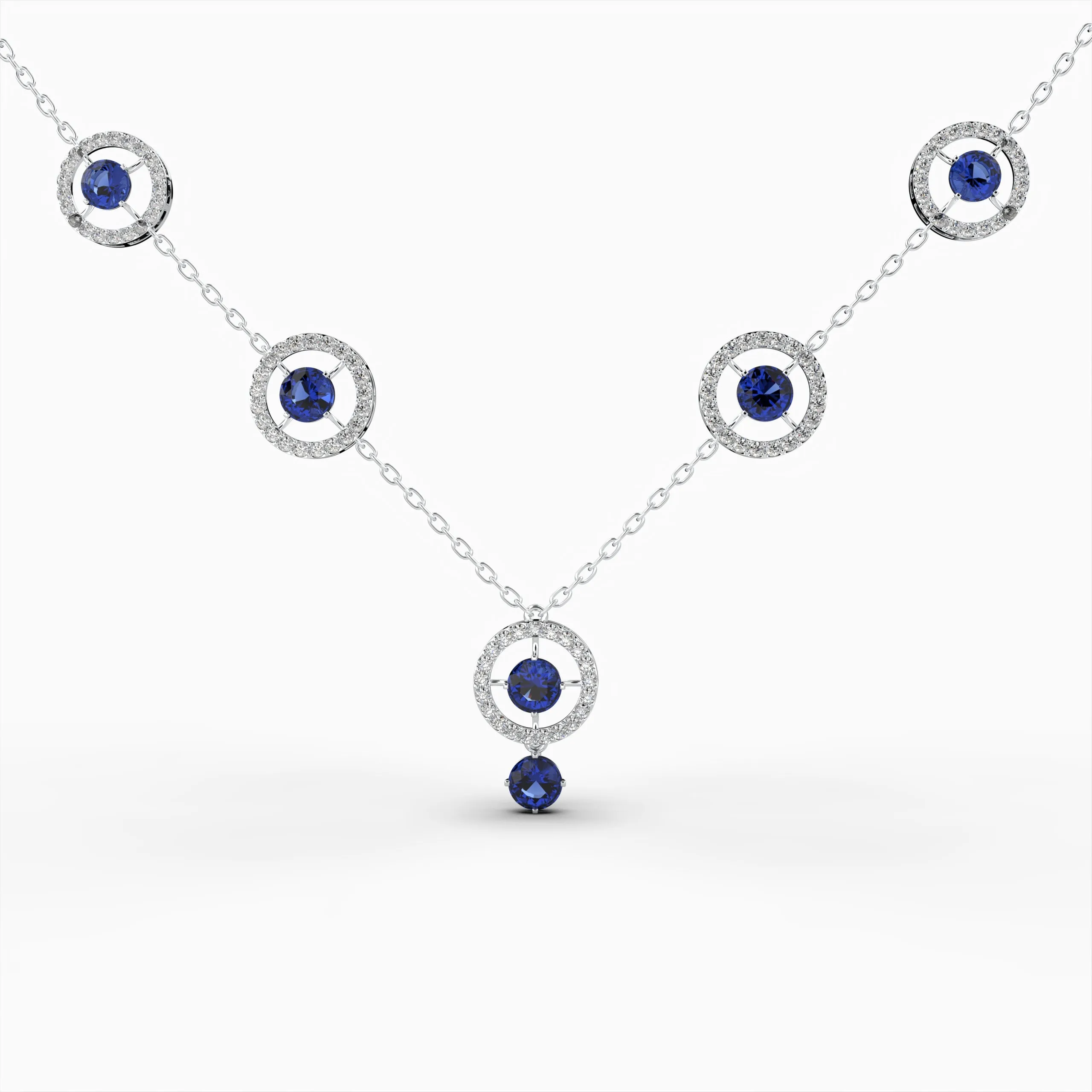 Blue Sapphire Necklace - Valeriya