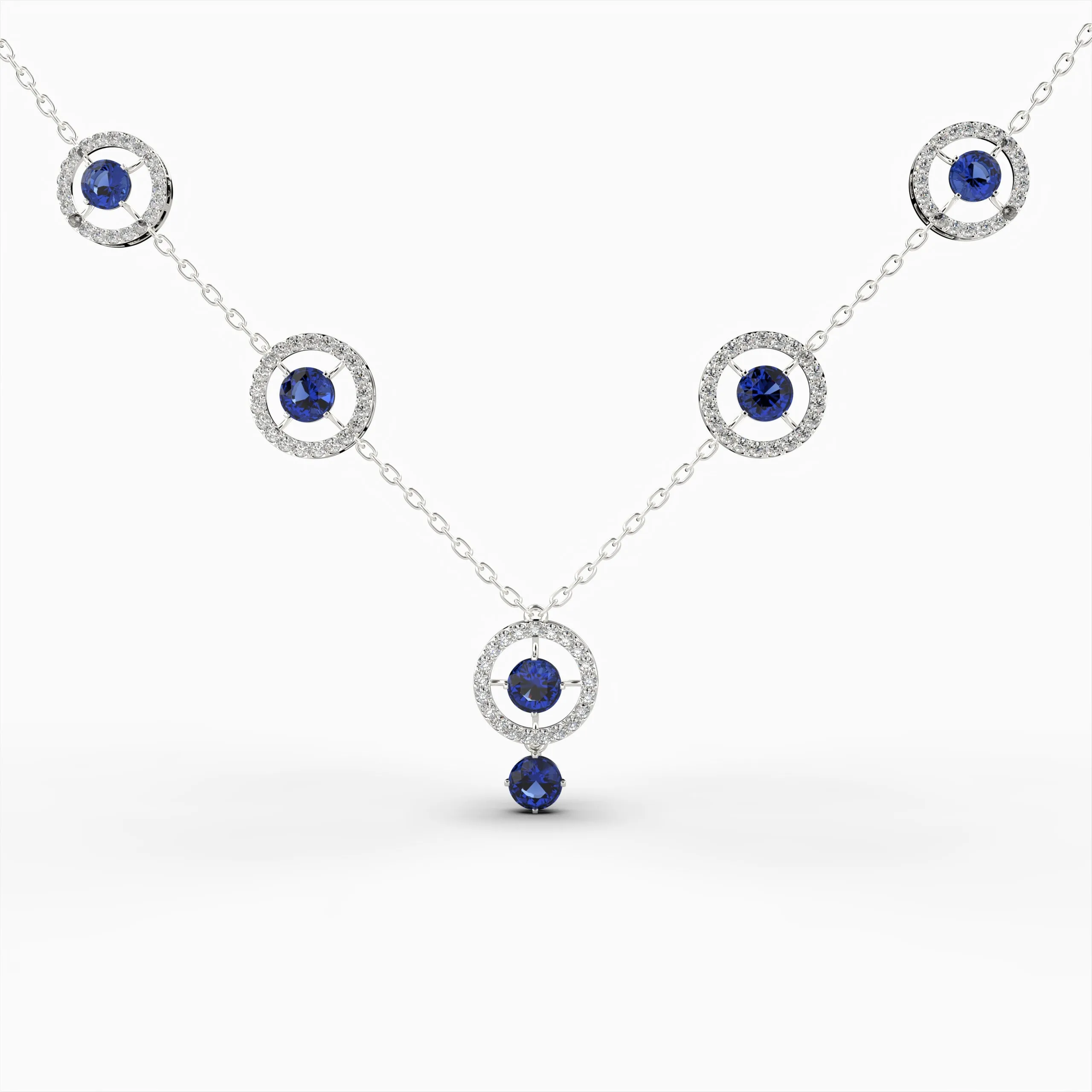 Blue Sapphire Necklace - Valeriya