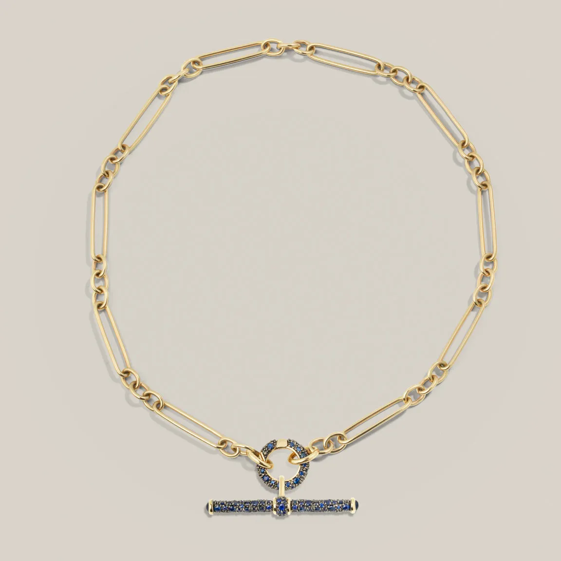 Blue Sapphire T-Bar Pendant