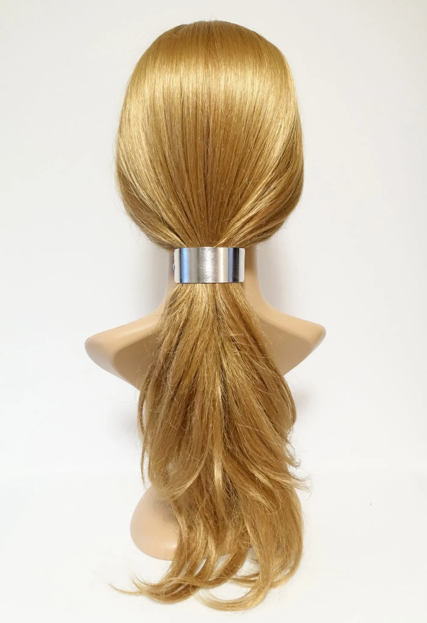 Brass Metal Curve Cuff Ponytail Hair Barrette Clip
