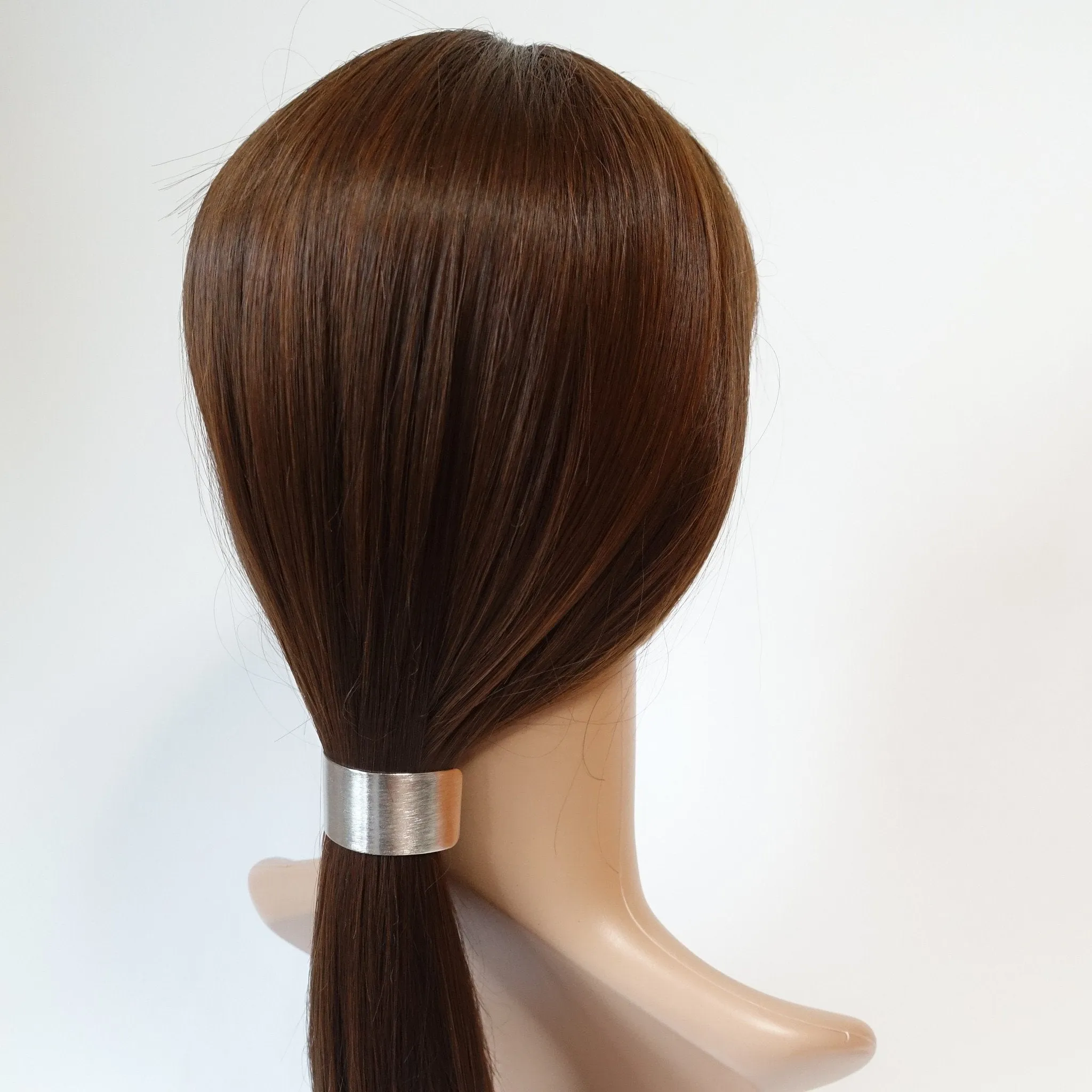 Brass Metal Curve Cuff Ponytail Hair Barrette Clip