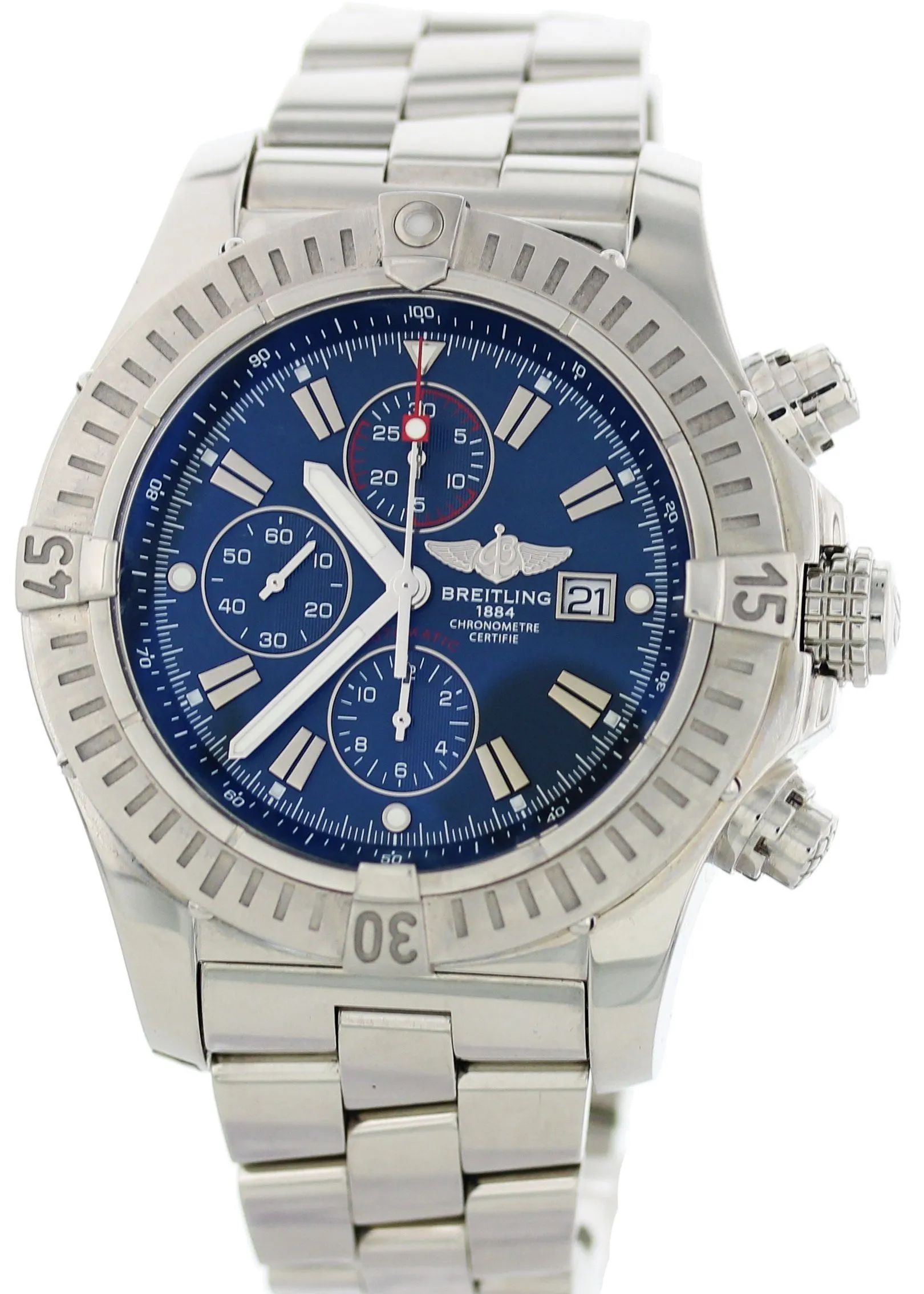 Breitling Super Avenger Chronograph SS A13370 Mens Watch