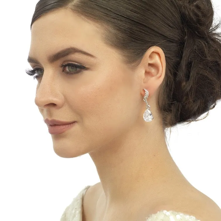 Brida Crystal Drop Earrings