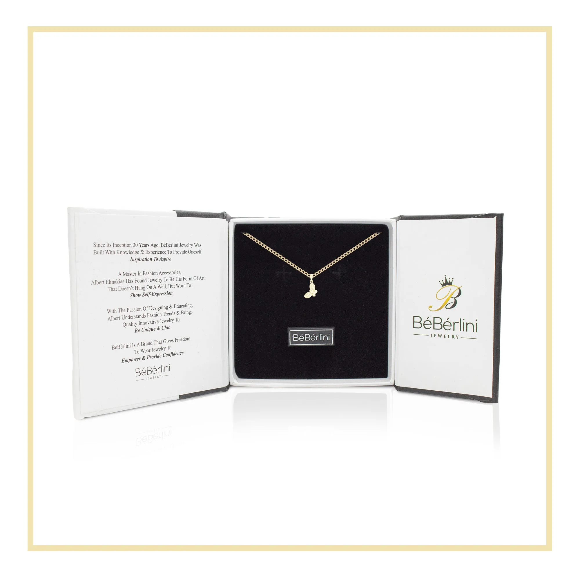Butterfly CZ Pendant 14K Anklet Gold Filled Cubic Zirconia 10" Women
