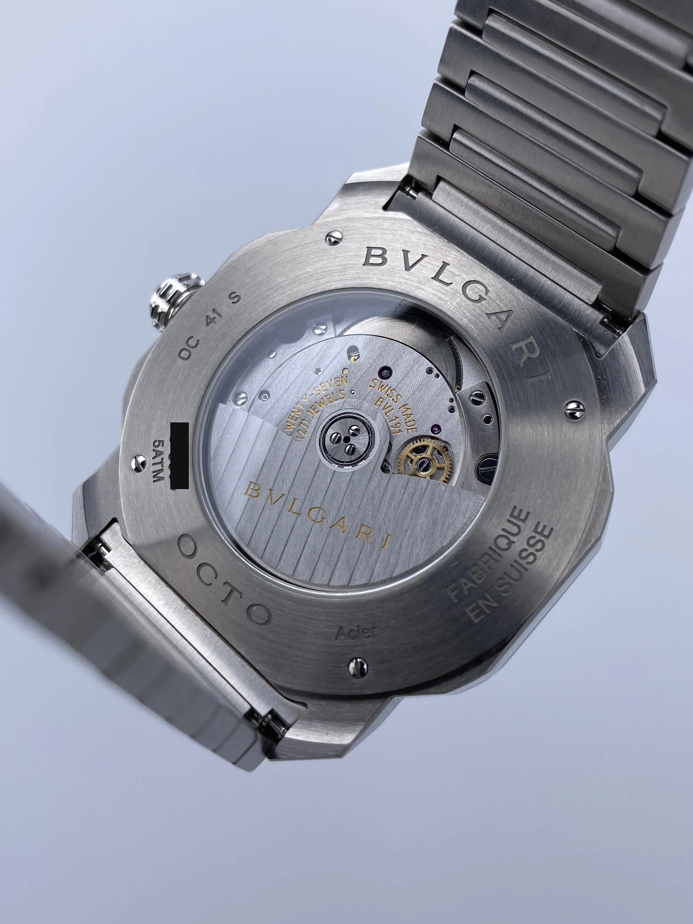 Bvlgari OCTO Roma 102856 Blue Dial Mens Watch With Papers