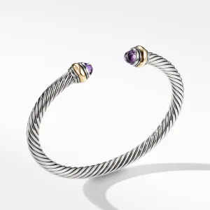 Cable Classic Bracelet with Amethyst and Gold