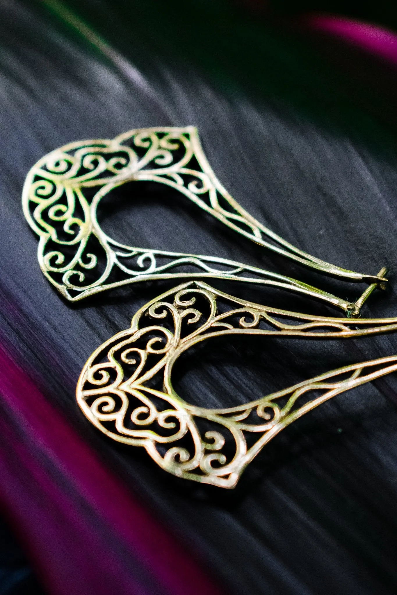 Candelabrum Hoop - Brass Earings