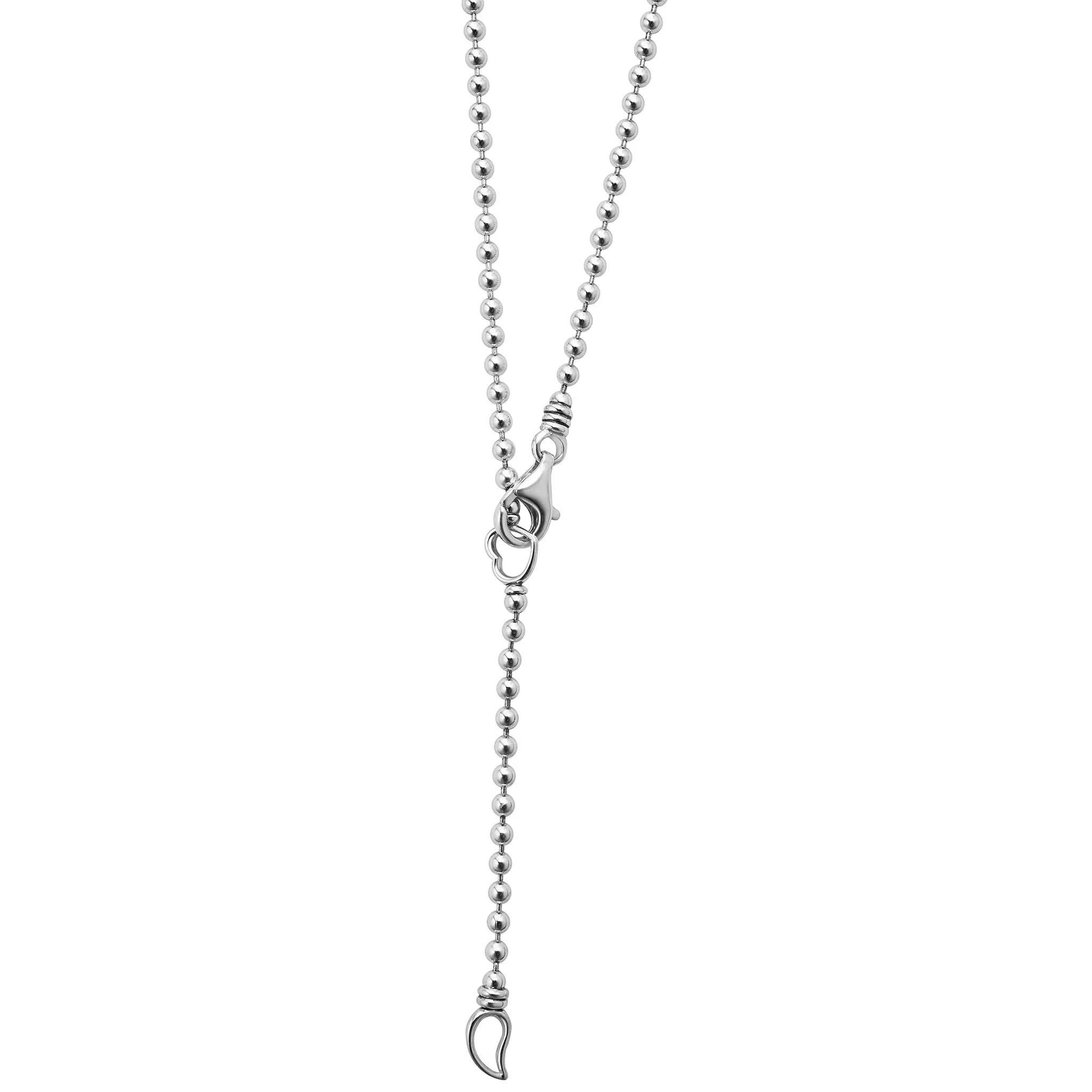 Caviar Spark Large Wave Diamond Pendant Necklace