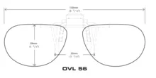 Cocoons Flip-Ups Rectangle 54 Polarized Amber (LF401A)