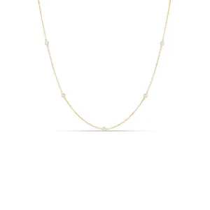 Dainty Diamond Station Necklace