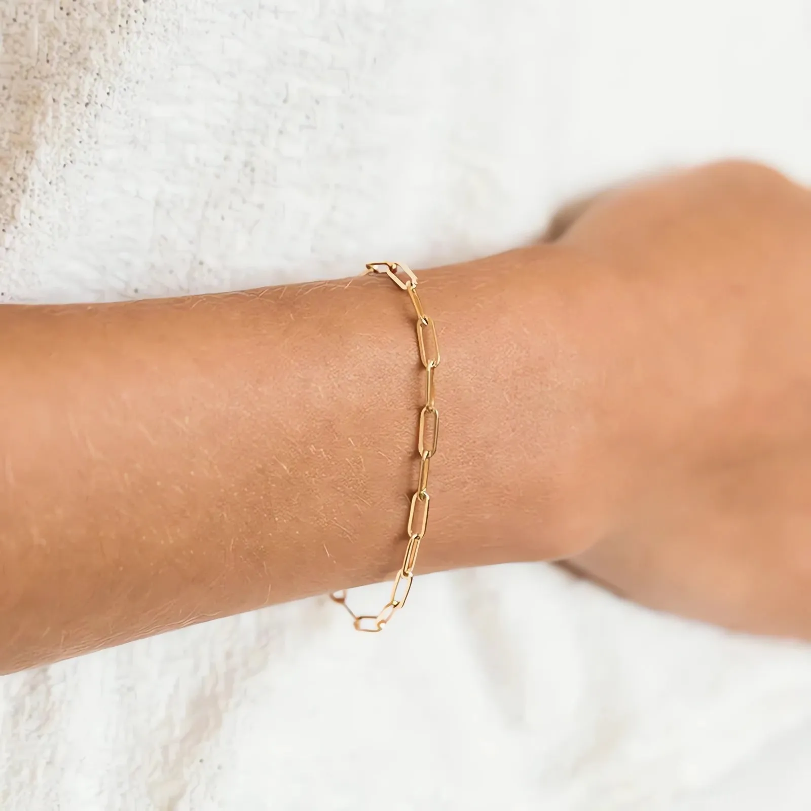 Dainty Paperclip Chain Bracelet